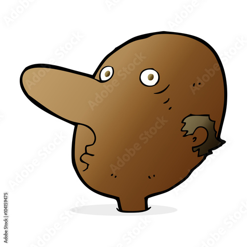 cartoon balding man