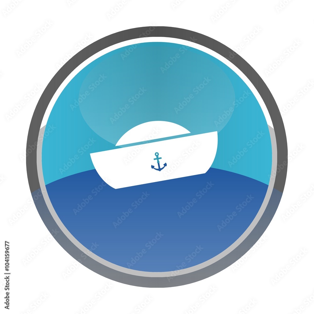 Bonnet de marin dans un bouton Bonnet de marin dans un bouton