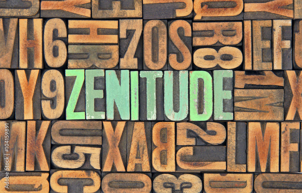 Zenitude / caracteres d'imprimerie en bois Zenitude / caracteres d'imprimerie en bois