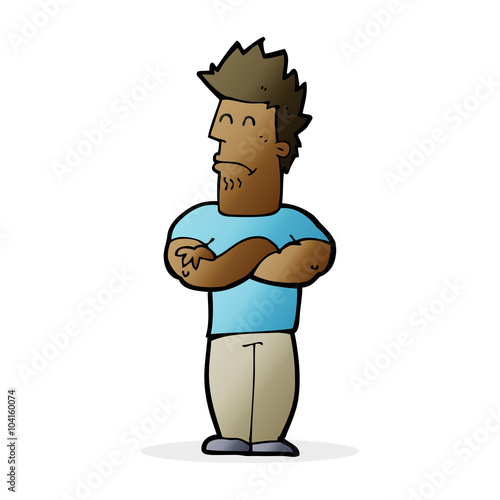 cartoon sulking man