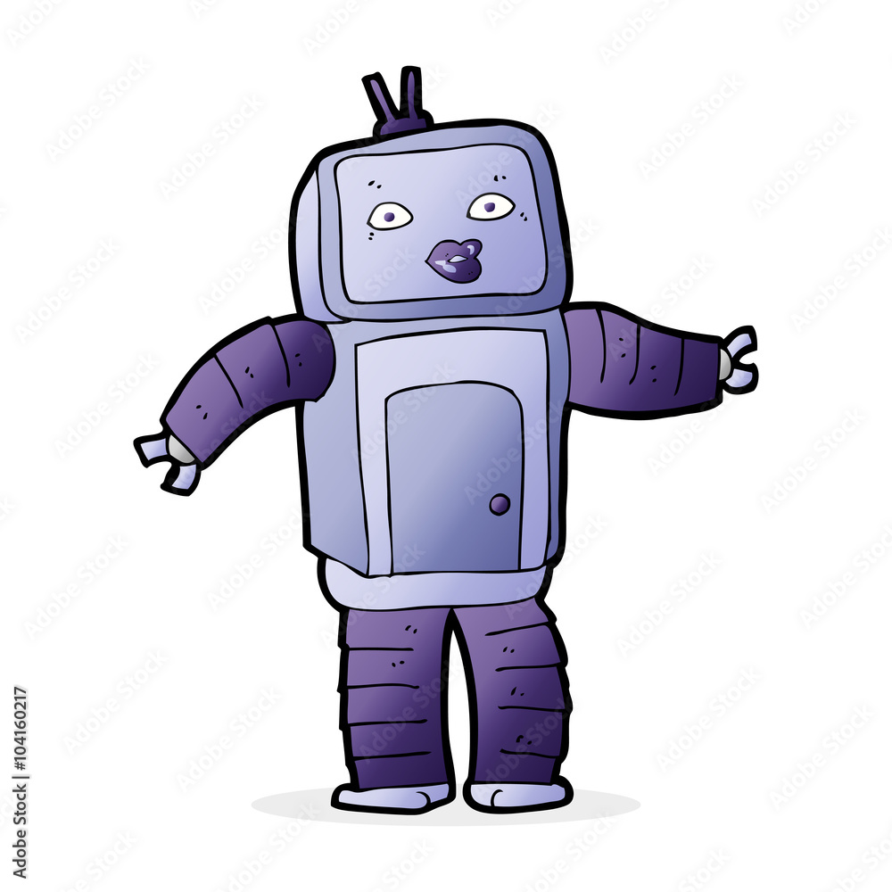 funny cartoon robot funny cartoon robot