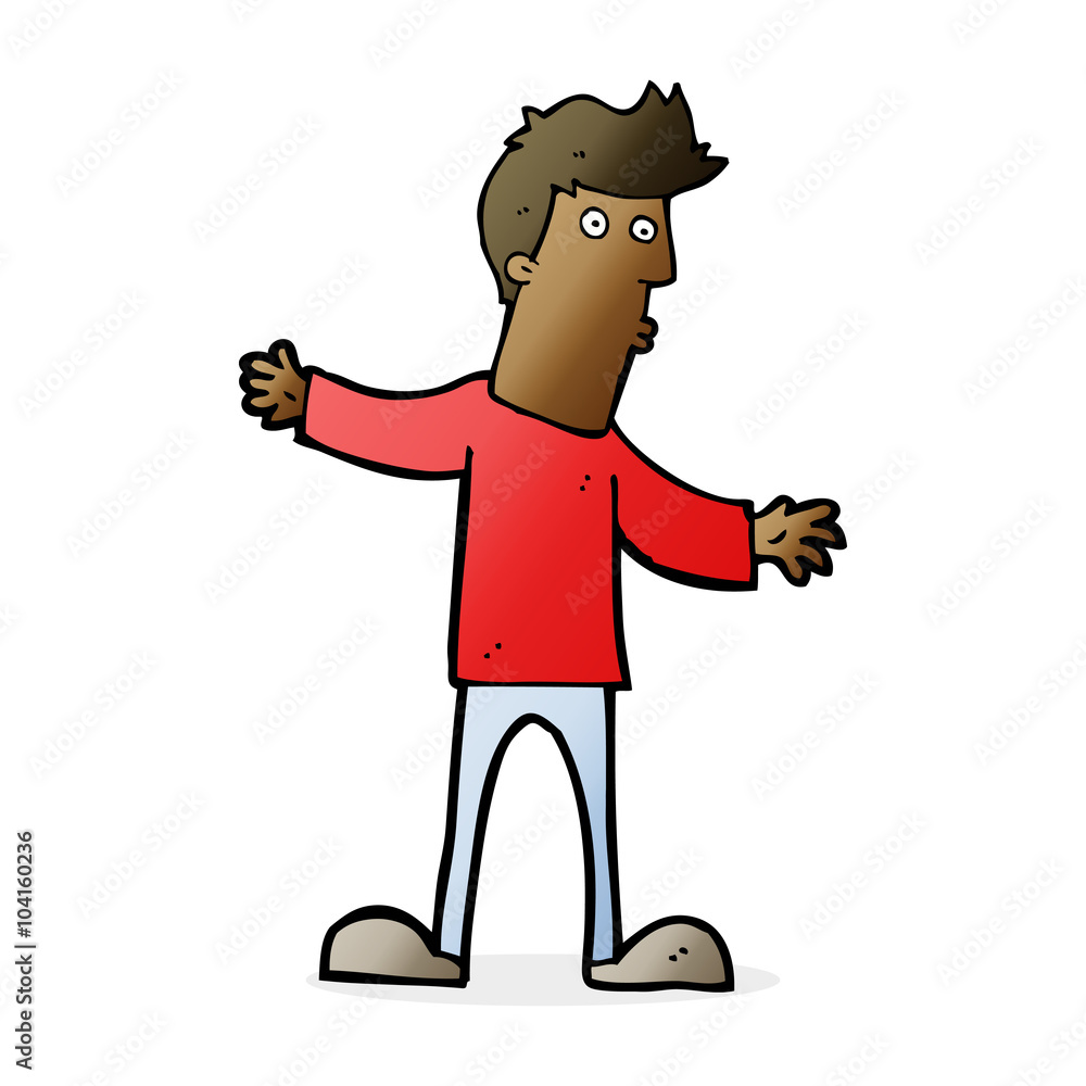 cartoon curious man cartoon curious man
