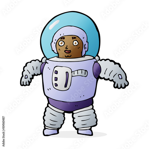 cartoon space man
