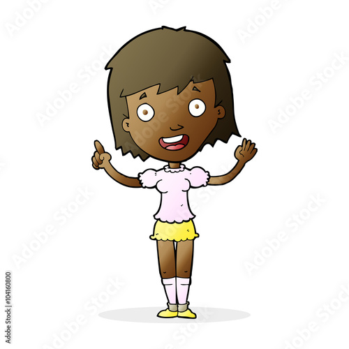 cartoon woman pointing