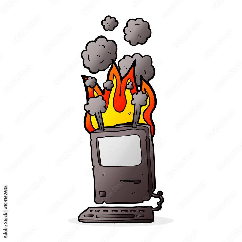 cartoon old computer cartoon old computer