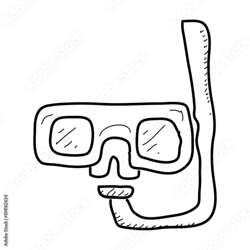 Simple doodle of a snorkel