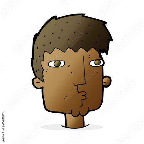 cartoon curious man