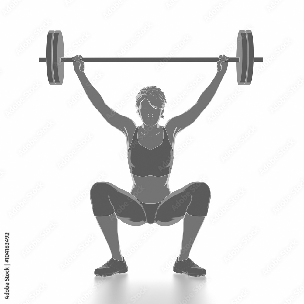 Work out and fitness concept - weightlifting warm up Work out and fitness concept - weightlifting warm up
