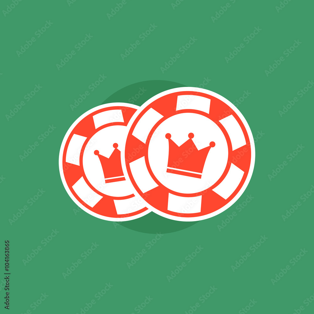 Poker chips. Poker chips concept. Poker vector illustration. Poker chips isolated. Poker sign on green background. Poker flat style Poker chips. Poker chips concept. Poker vector illustration. Poker chips isolated. Poker sign on green background. Poker flat style