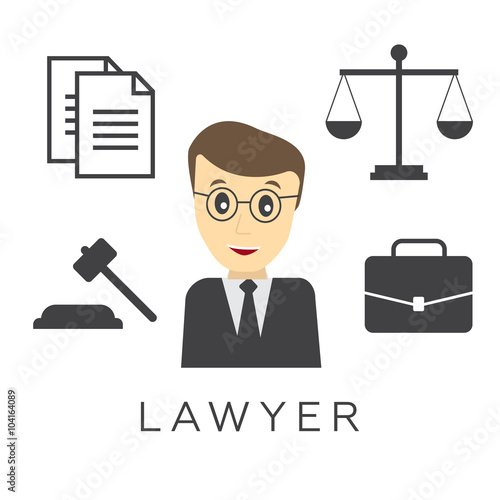 Vector lawyer, attorney or jurist concept background