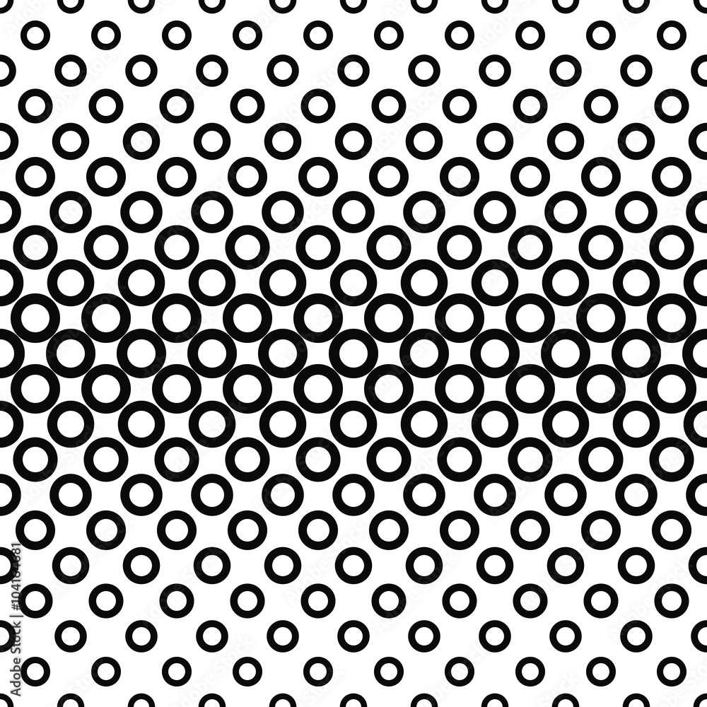 Horizontal repeating black white circle pattern Horizontal repeating black white circle pattern