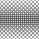 Horizontal repeating black white circle pattern