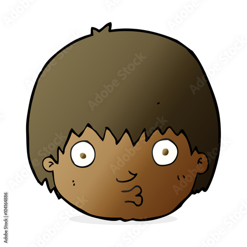 cartoon curious boy