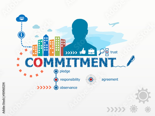 Commitment concept and business man.