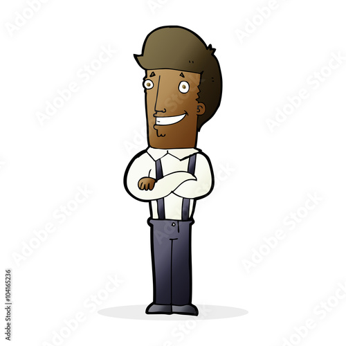cartoon proud man
