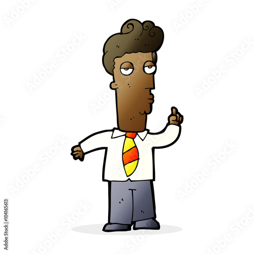 cartoon bored man asking question