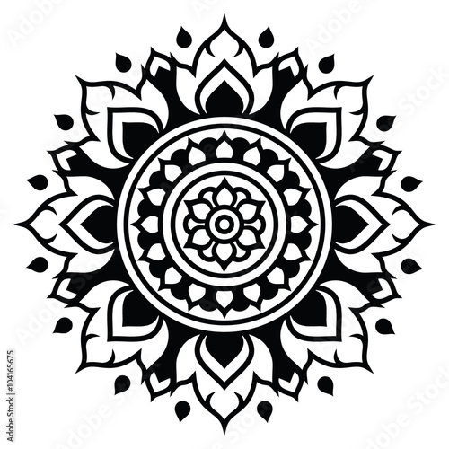 Thai art pattern, traditional design form Thailand - Lai Thai