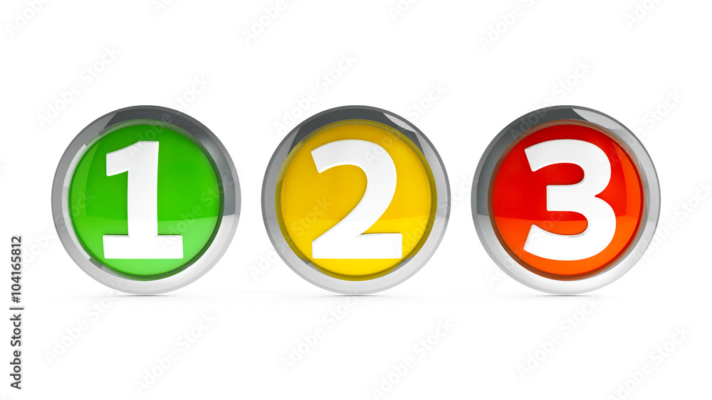 Icons numbers 1 2 3 #2