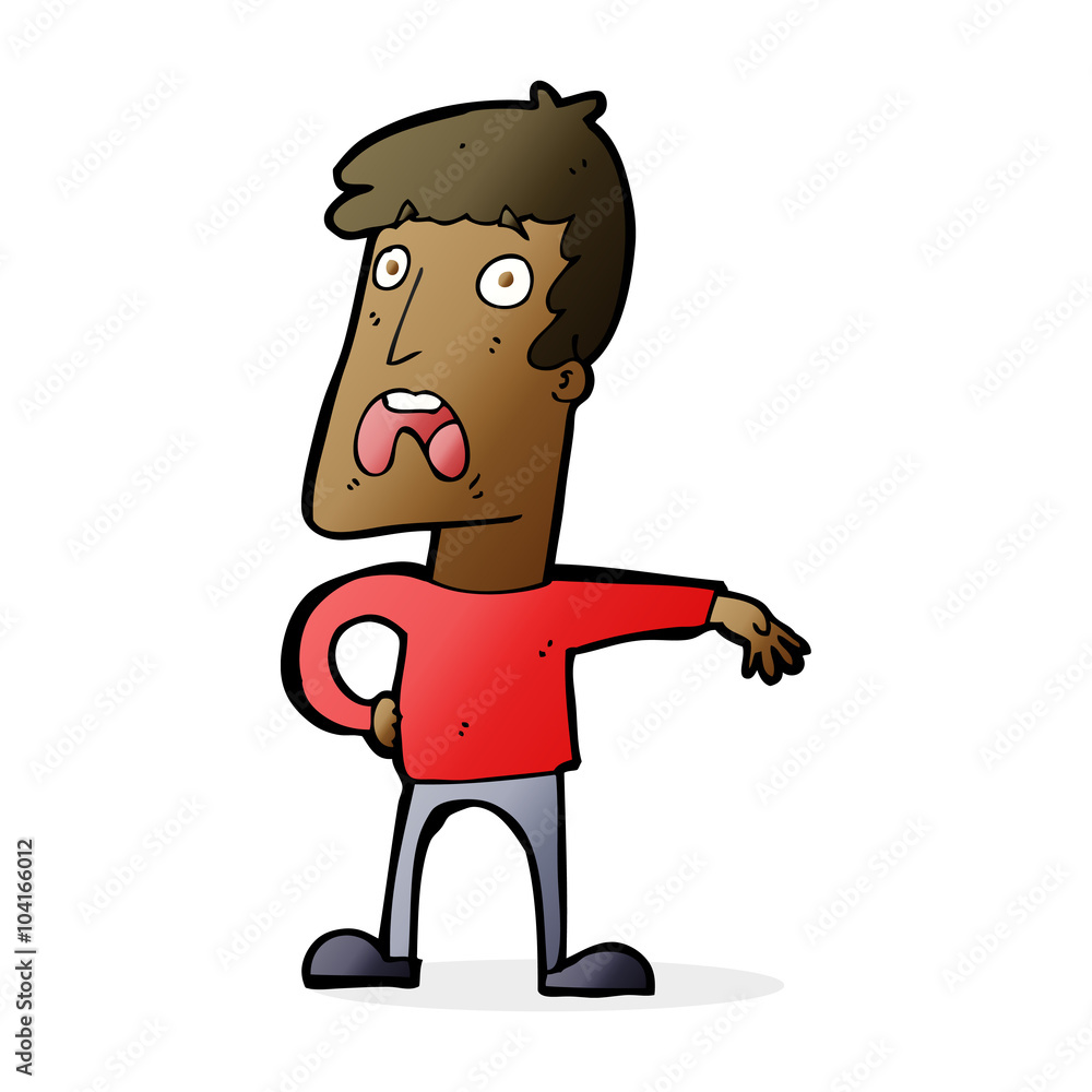 Obraz premium cartoon complaining man