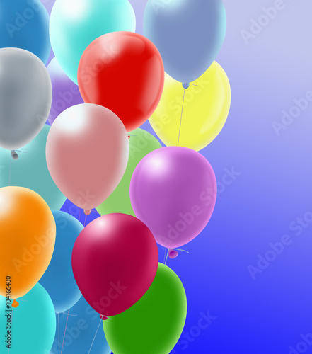 image of multicolored balloon in the sky closeup