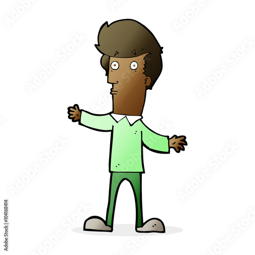 cartoon startled man