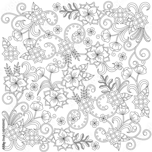 Floral coloring book