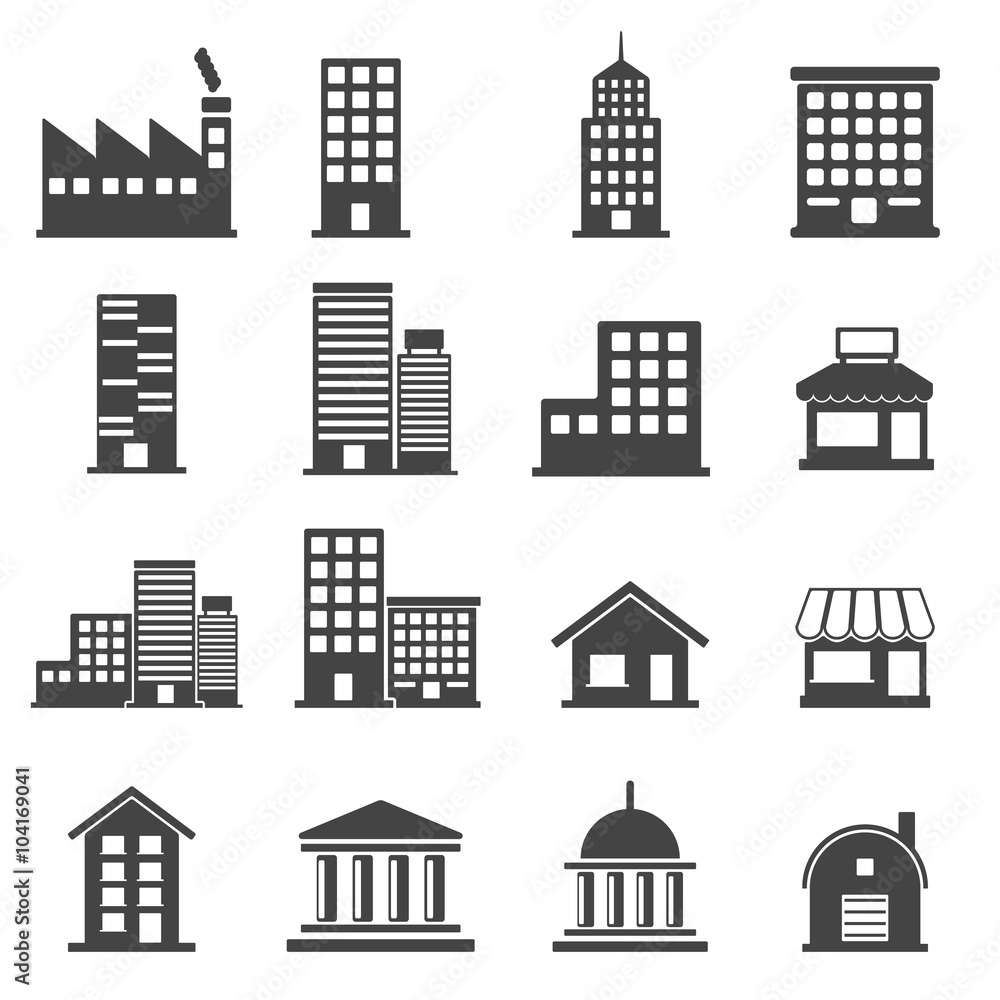 building icons . vector illustration