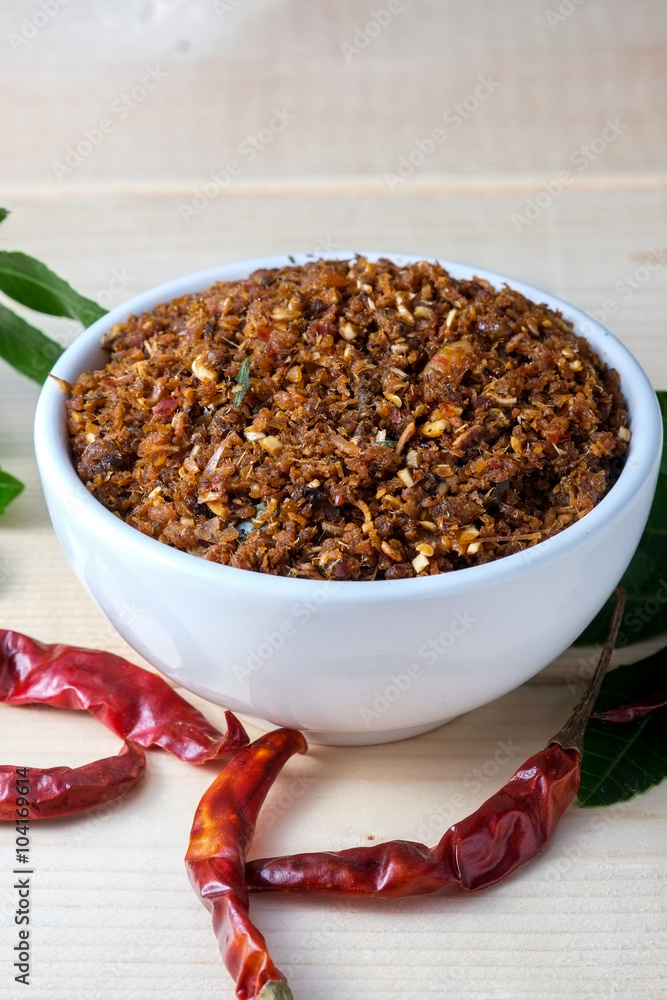chili paste thai food ,made from grilled fish chili paste thai food ,made from grilled fish