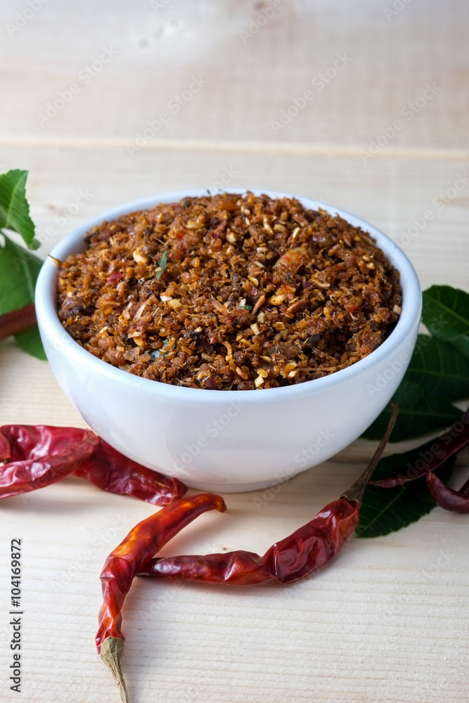 chili paste thai food ,made from grilled fish chili paste thai food ,made from grilled fish