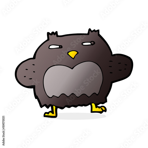 cartoon suspicious owl