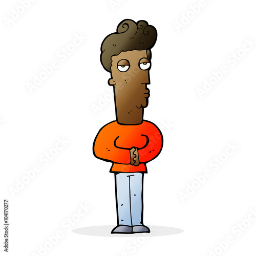 cartoon arrogant man