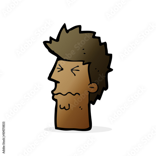 cartoon stressed out face