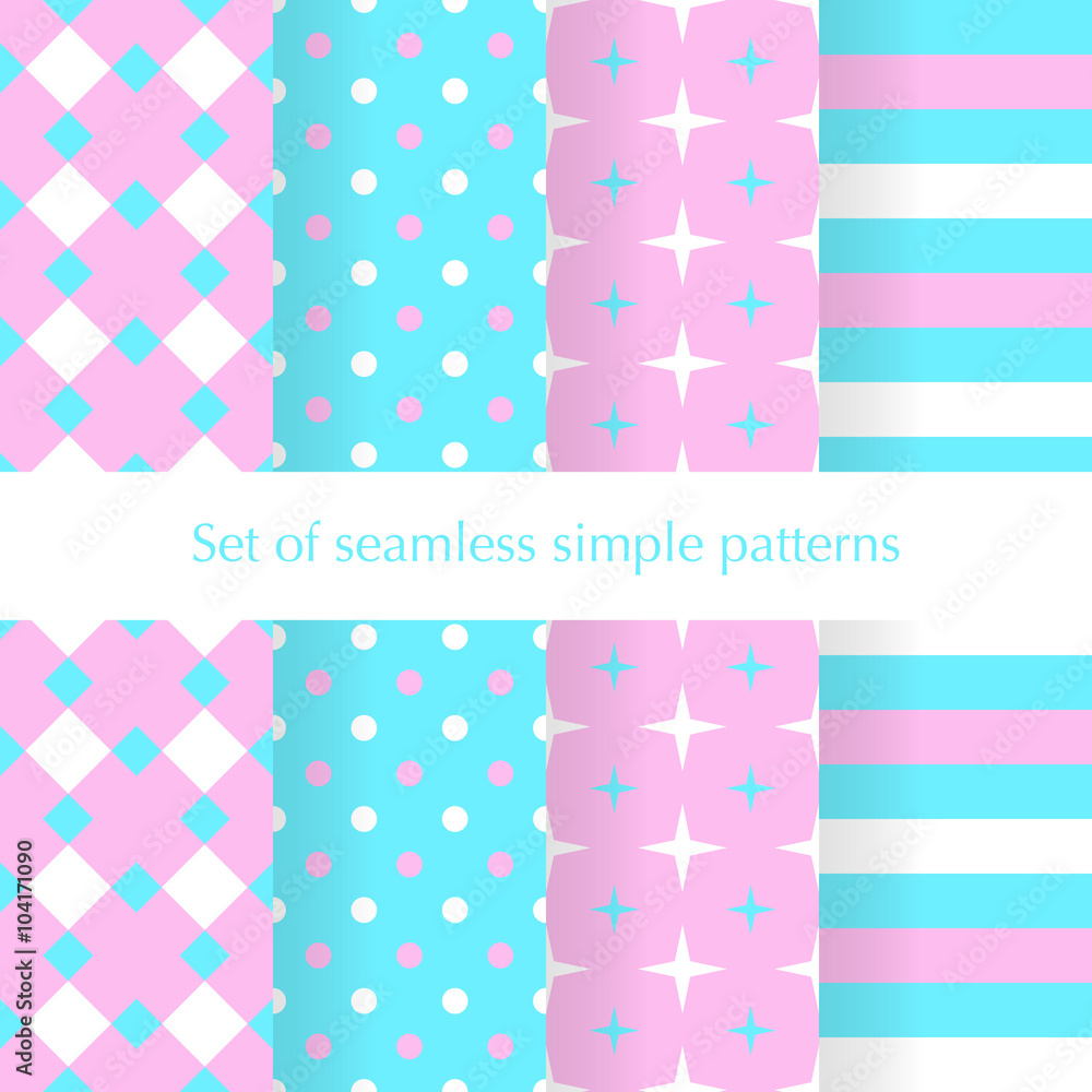 Seamless ancstract geometry pattern with stars, squares, dots an Seamless ancstract geometry pattern with stars, squares, dots an