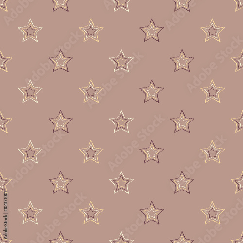 Seamless vector background with decorative stars. Print. Cloth design, wallpaper. © lazininamarina