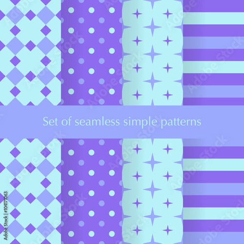 Seamless ancstract geometry pattern with stars, squares, dots an
