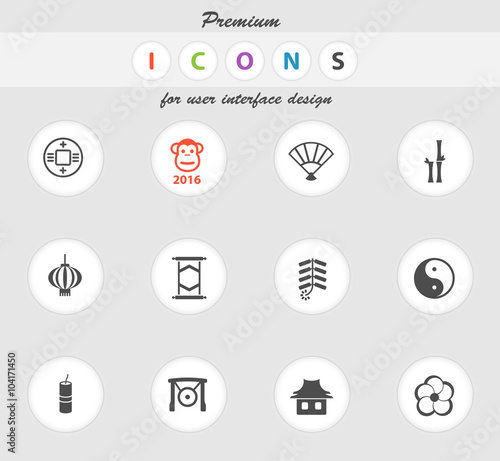 Chinese New Year simply icons