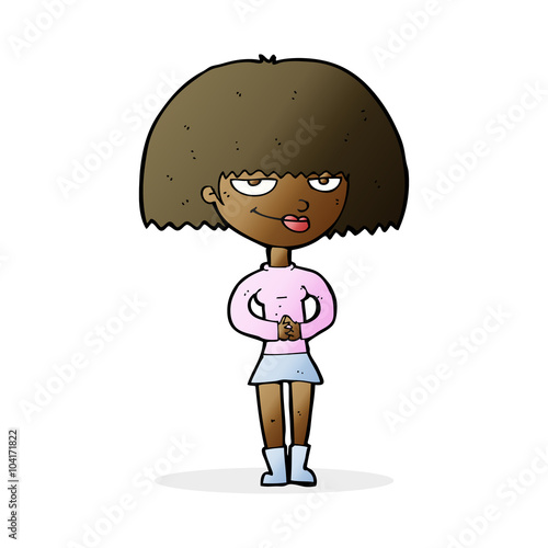 cartoon sly woman