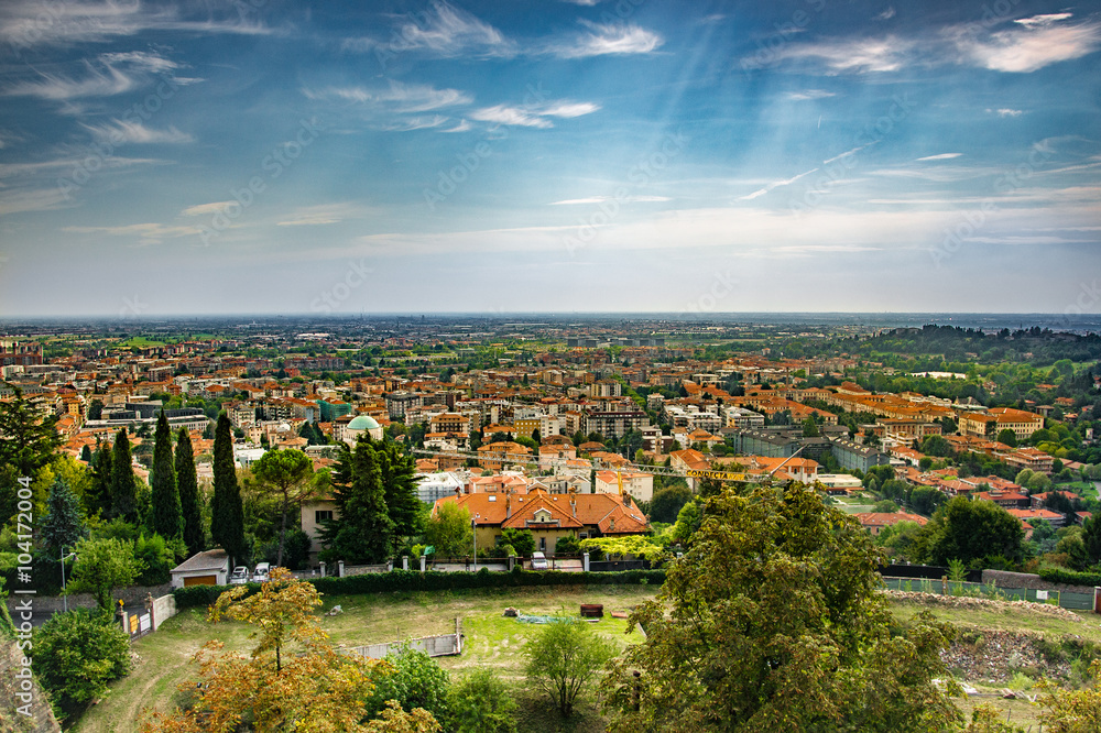Naklejka premium Bergamo from above