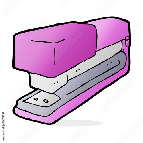cartoon office stapler