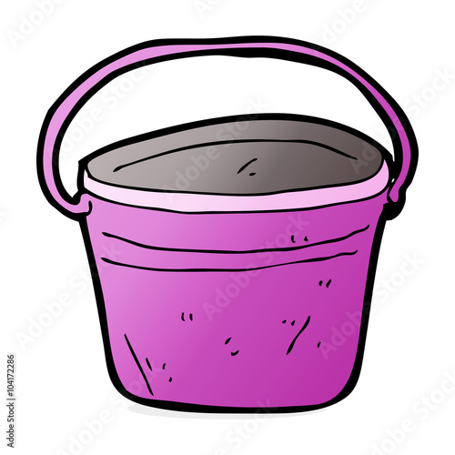 cartoon metal bucket
