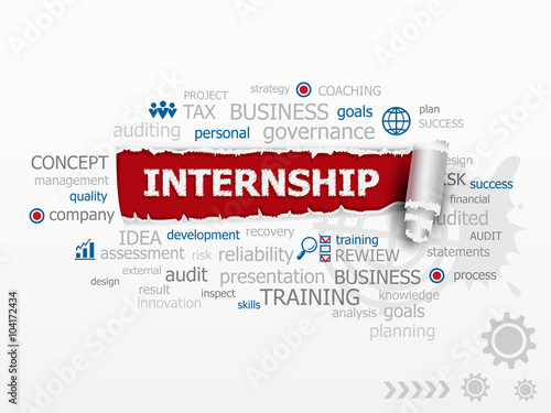 Internship - career issues and concepts word cloud illustration.