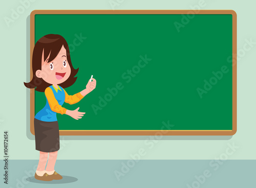 teacher and board