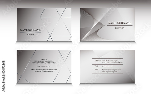 Set of business card template in Minimalist style