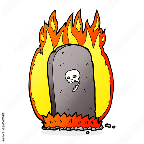 cartoon spooky grave