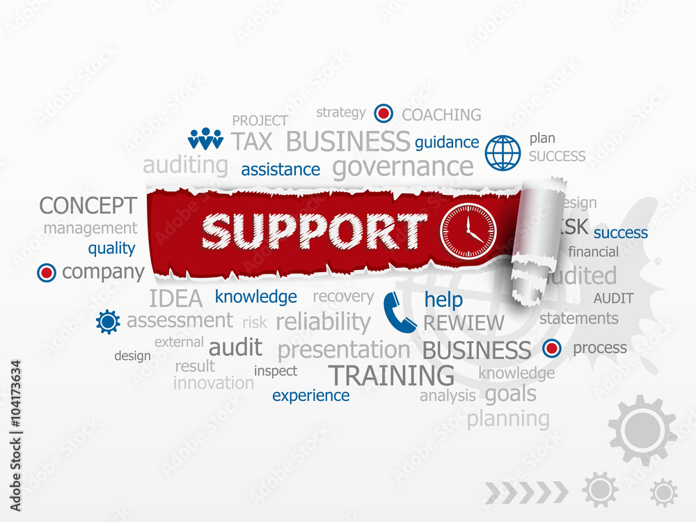 Support concept word cloud. Support concept word cloud.