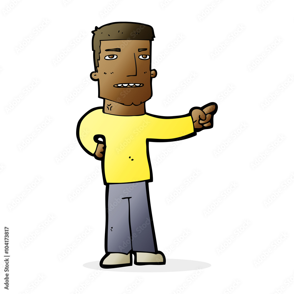 cartoon man pointing cartoon man pointing