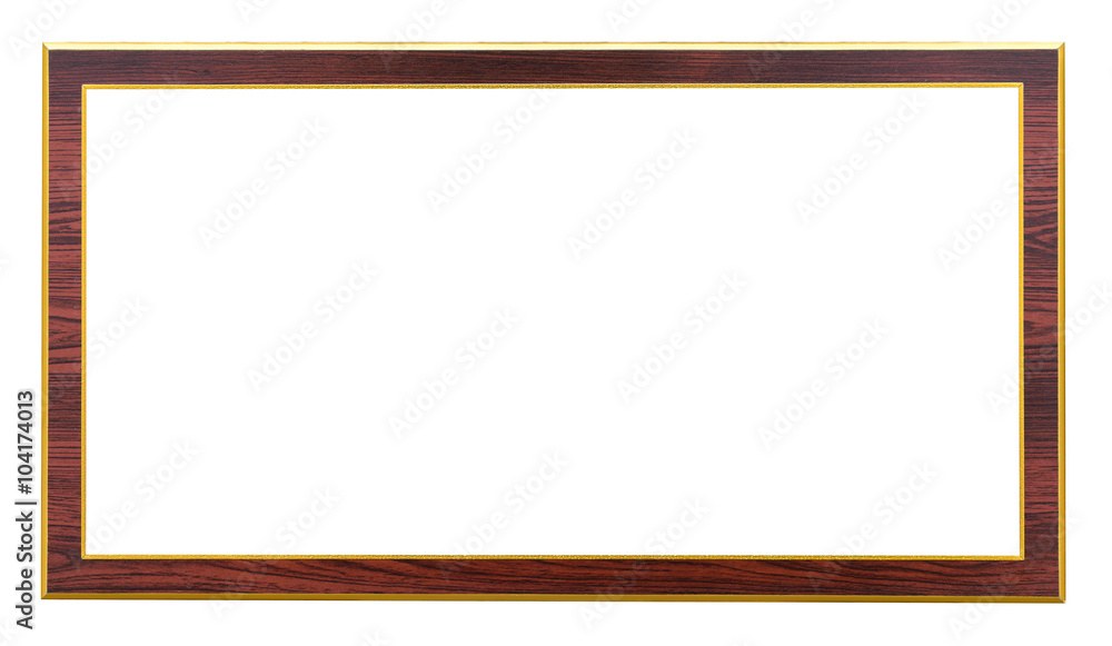 Antique wooden picture frame isolated on white with clipping pat Antique wooden picture frame isolated on white with clipping pat
