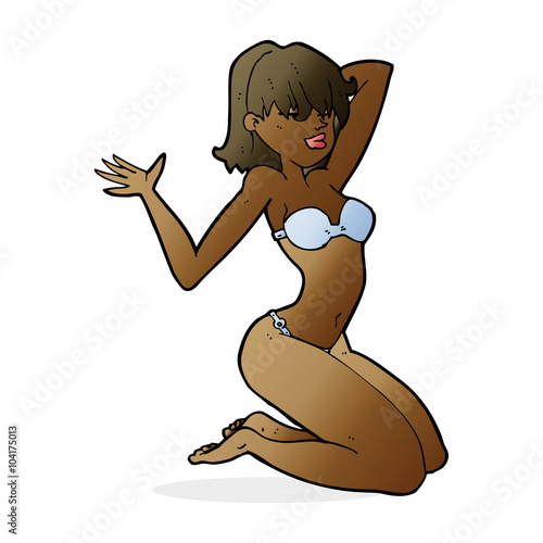 cartoon sexy bikini girl