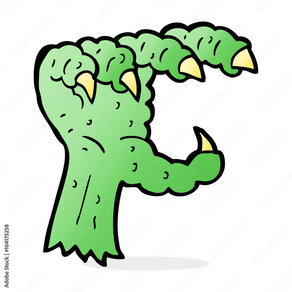 Obraz premium cartoon monster claw