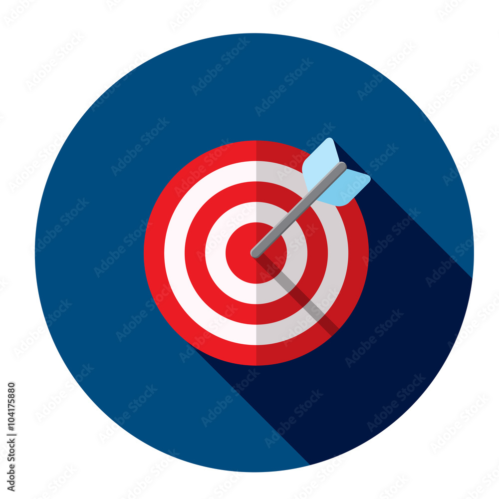 Flat Style Web Button with TARGET Icon Flat Style Web Button with TARGET Icon